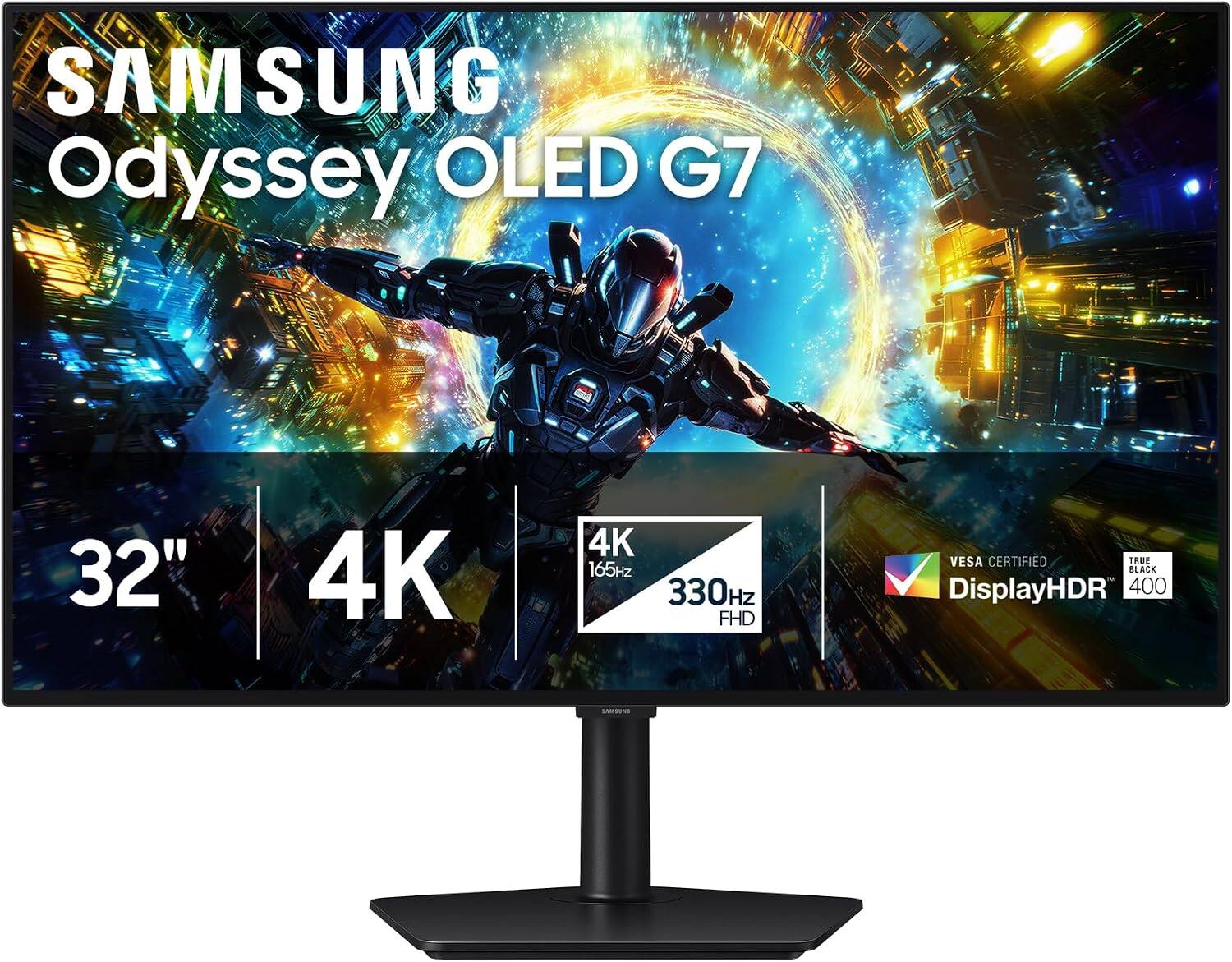 SAMSUNG Odyssey OLED G7 32" 4K 165Hz 330Hz FHD VESA CERTIFIED TRUE BLACK DisplayHDR 400