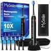 MySmile Rechargeable Sonic TOOTHBRUSH MySmile Snar lenoy Removes up to O O 10X Clean 2M Tme White more plaque Palsh than a manual toothbrush Massage Senslive P2 Rdepnd HEAD TRAVEL CASE HANDLE CHARGER BRUSH MySmile Clean White Polish Massage Sensitive MySmile