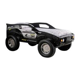 Manhattan Lane - Jacky Kids Twin Bed with Off-Road Car Design, LED Headlights, Wood - Black