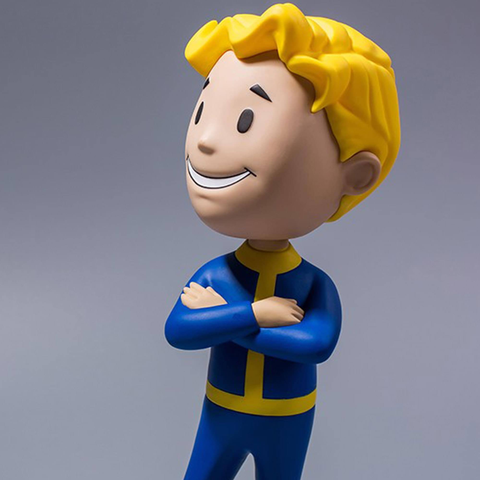 Alt View 4. Fallout - Fallout 4 Vault Boy 111 Arms Crossed 12 Inch PVC Bobblehead - Blue.