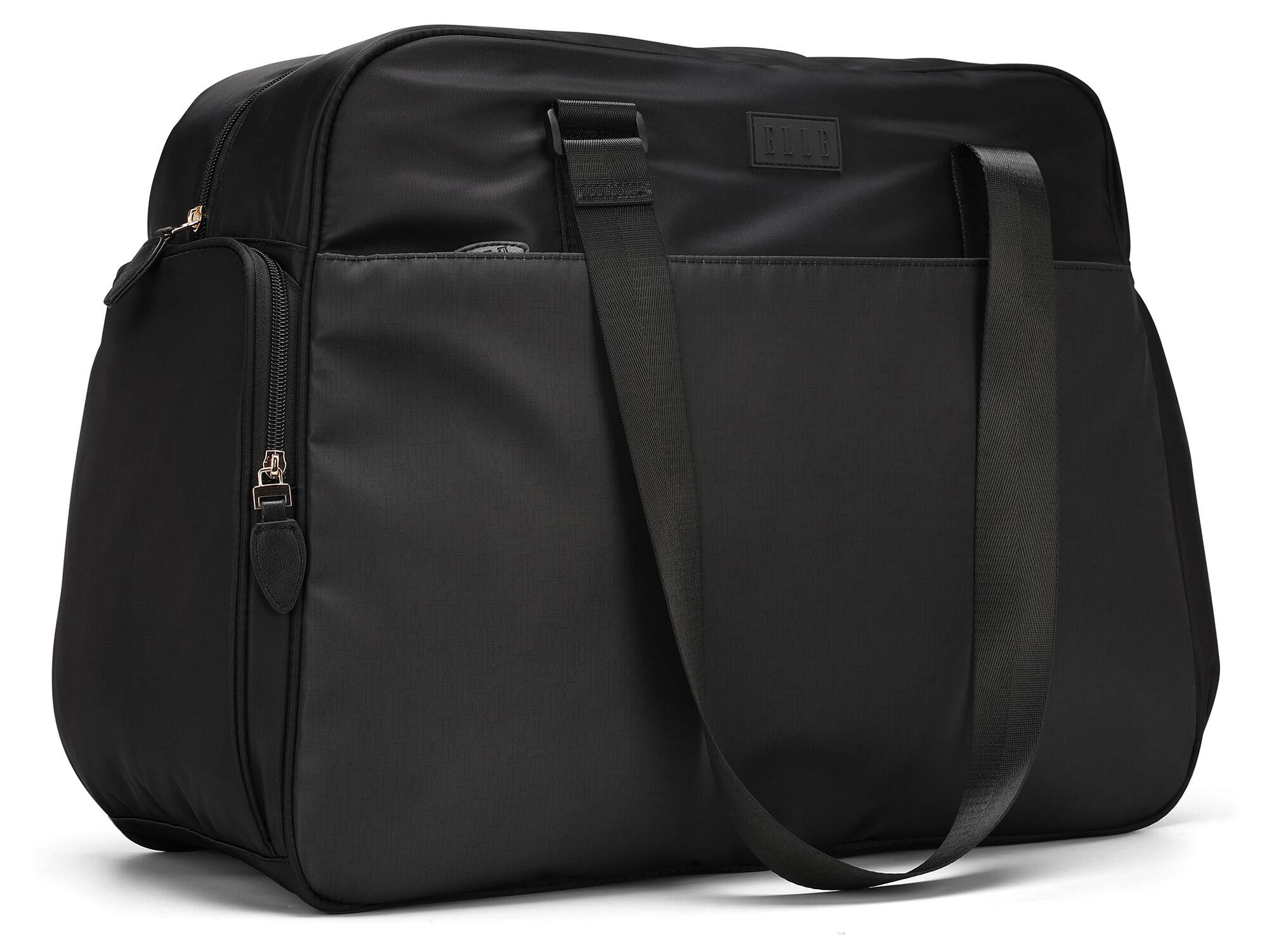 Alt View 5. Elle - ELLE Wayfarer 40L Monogram Weekender Duffel Bag | Black - Black.