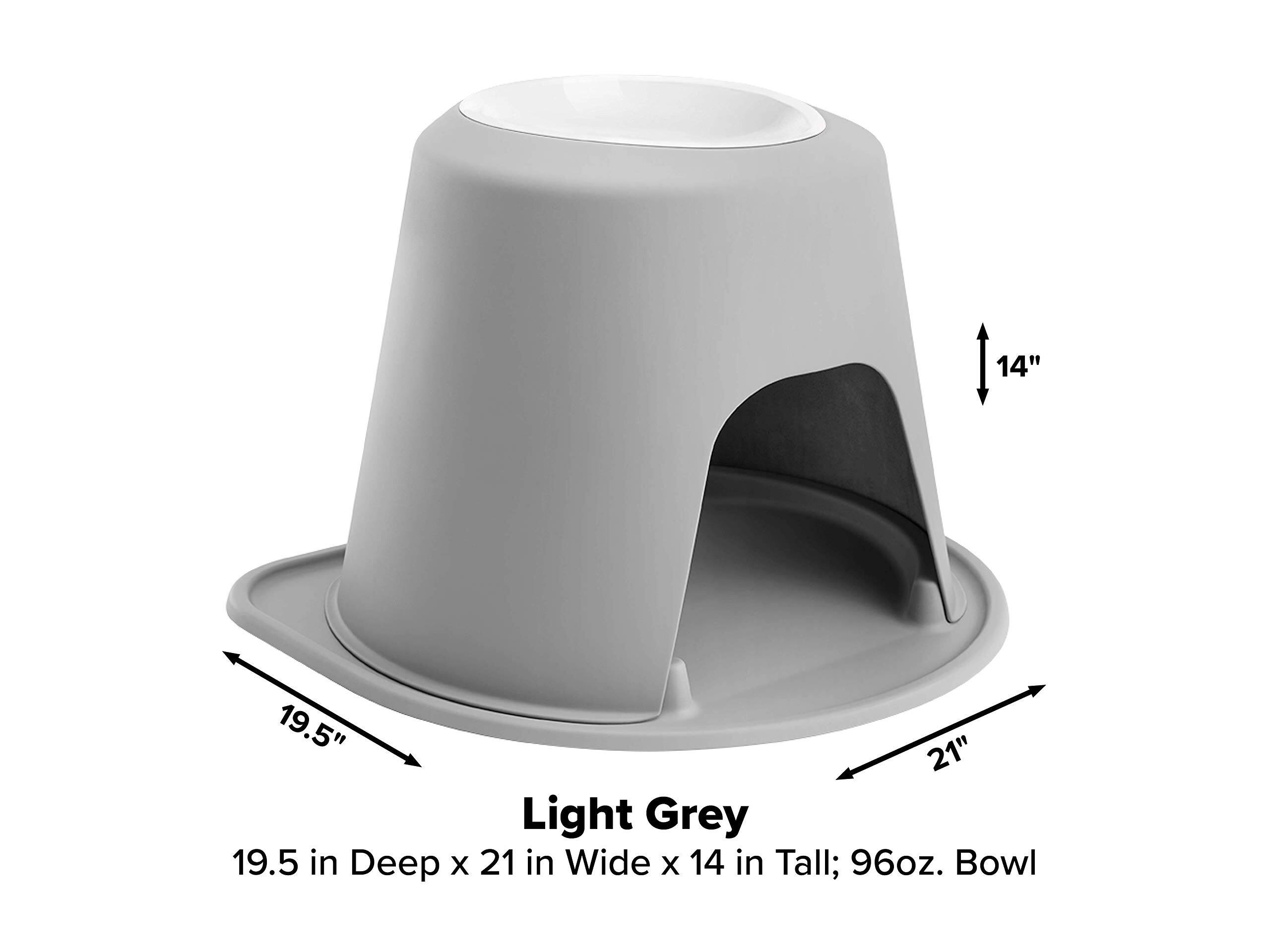 14"  
19.5" 21" Light Grey  
19.5 in Deep x 21 in Wide x 14 in Tall; 96oz. Bowl