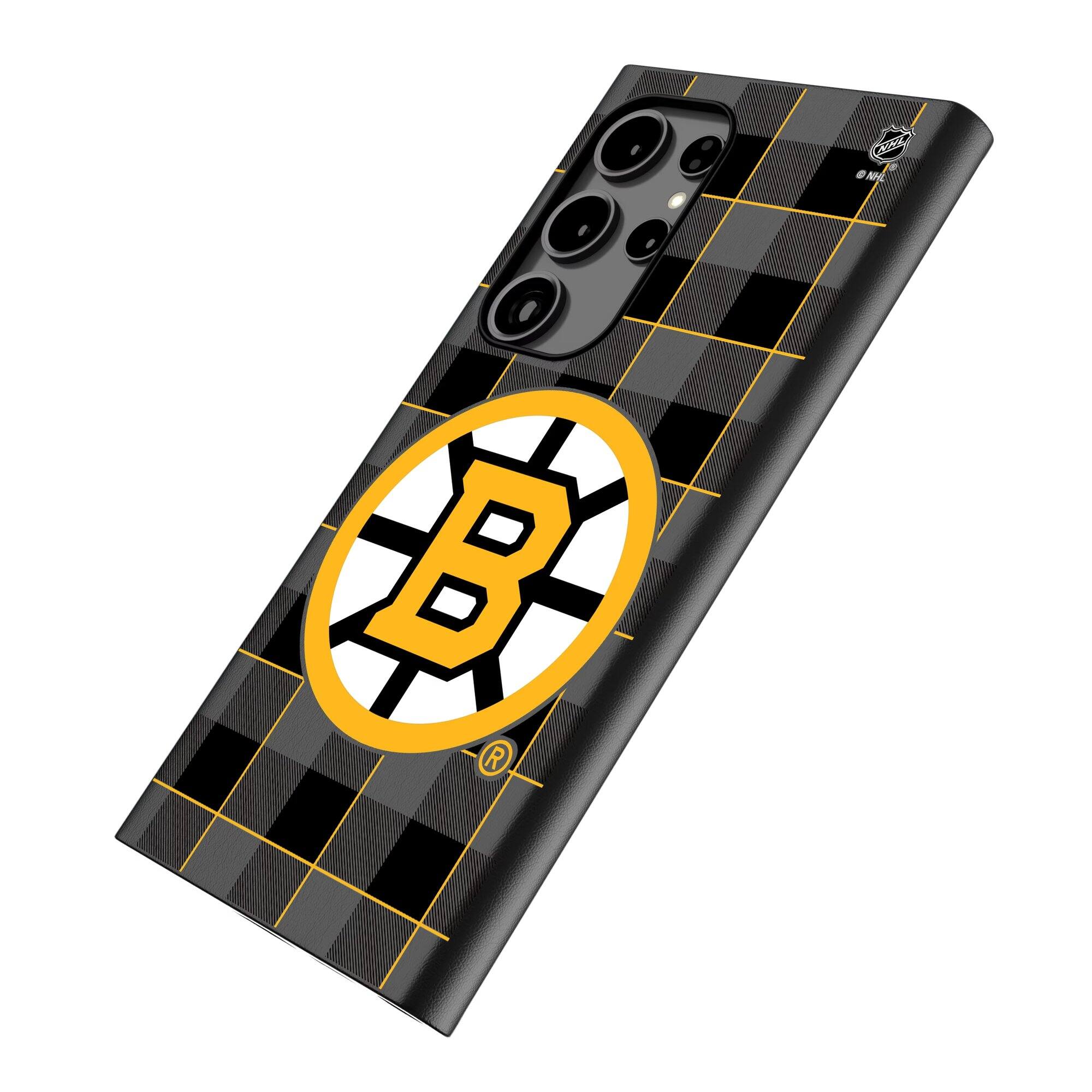 Alt View 1. Keyscaper - Plaid Galaxy Magnetic Bump Case - S24 - Black.