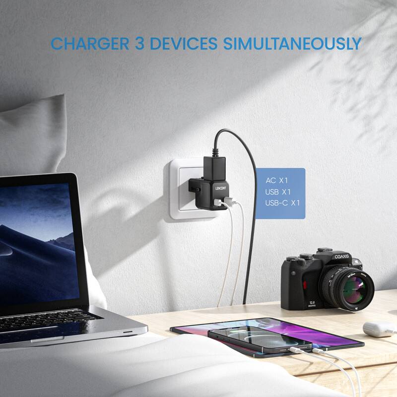 CHARGER 3 DEVICES SIMULTANEOUSLY

LEICENT

AC X1
USB X1
USB-C X1

TEXT CGAXIS
2.0