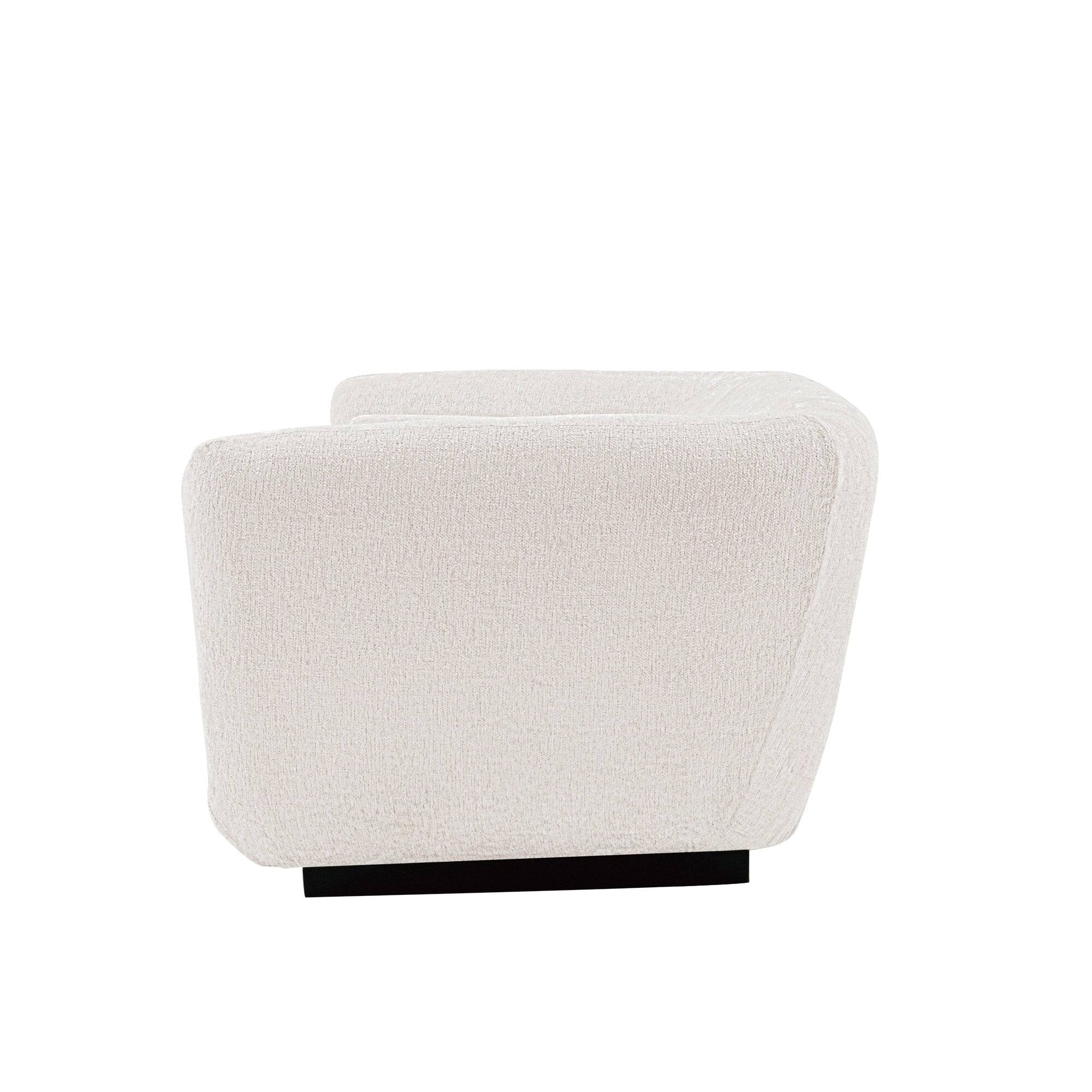 Alt View 2. Manhattan Comfort - Ulka Modern 96" Chenille Sofa - Cream.