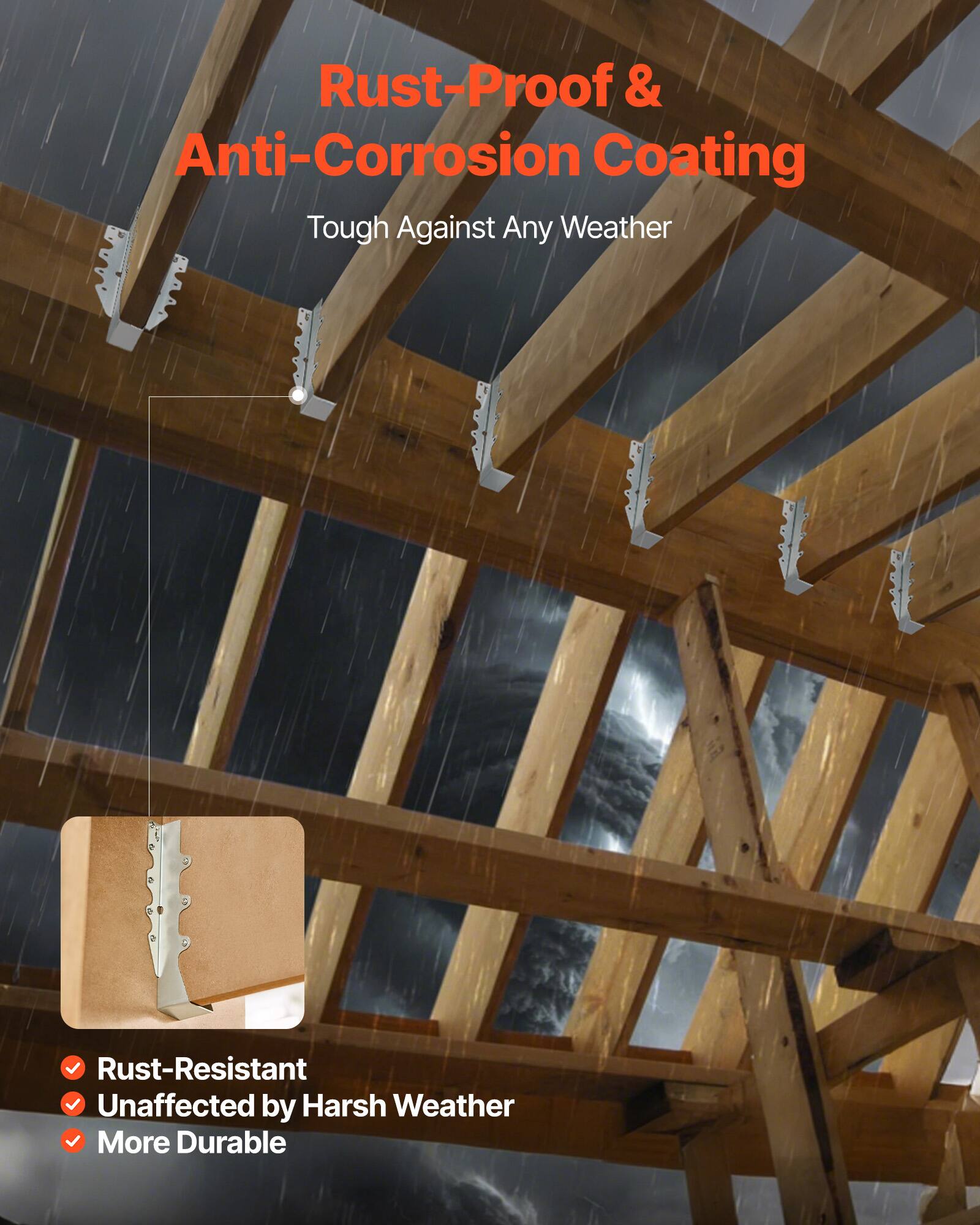 Rust-Proof & Anti-Corrosion Coating  
Tough Against Any Weather  

- Rust-Resistant  
- Unaffected by Harsh Weather  
- More Durable