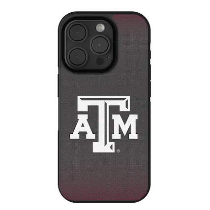 Front. Keyscaper - Texas A&M Aggies Linen Logo iPhone Bump Case - 16 - Black.
