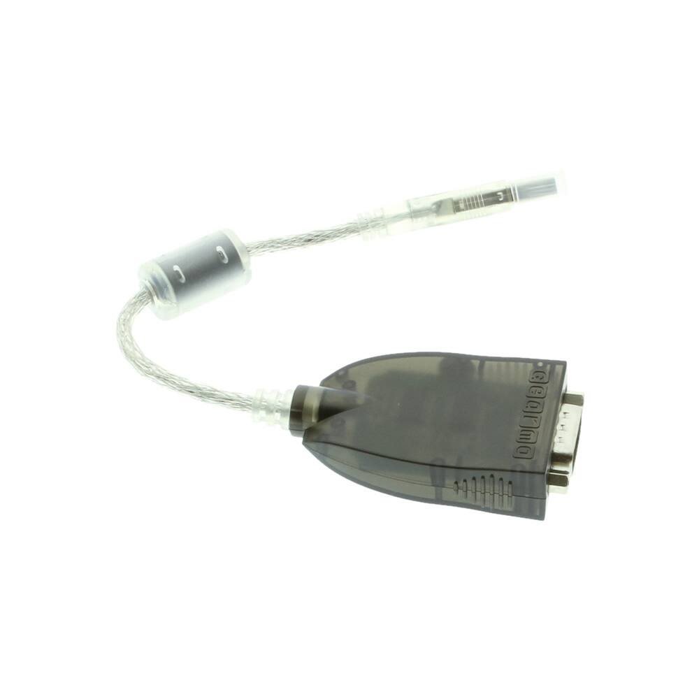 Alt View 1. Gearmo - USB to RS-232 Serial Adapter with LEDs, FTDI Chip, 12 Inch Cable - Black.