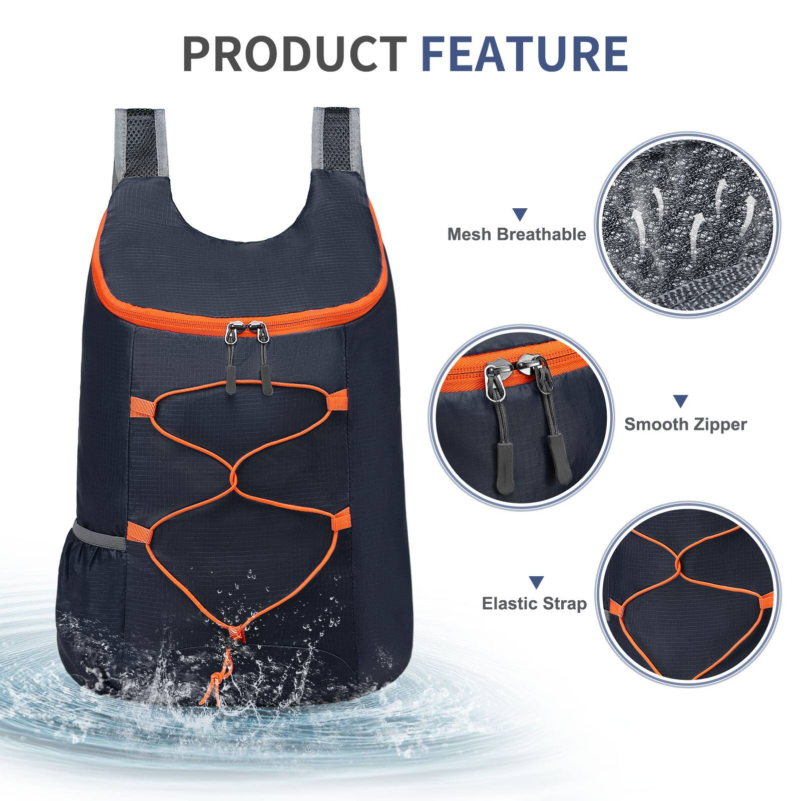 PRODUCT FEATURE

- Mesh Breathable
- Smooth Zipper
- Elastic Strap