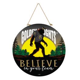 Evergreen Enterprises - Vegas Golden Knights 18" Bigfoot "Believe in Yourself" Team Logo Wood Round Door Sign - Multicolor