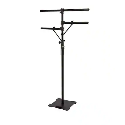 Front. On Stage Stands - OnStage LS7920BLT Flat-Base Lighting Stand (LS 7920BLT) - Black.