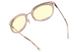 GUNNAR - Womens Computer Glasses - Lahti, Amber Lens - Blue Light Blocking, Releive Dry Eye, Anti Glare - Rose Crystal