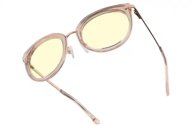 Front. GUNNAR - GUNNAR Womens Computer Glasses - Lahti, Rose Crystal, Amber Lens - Blue Light Blocking, Releive Dry Eye, Anti Glare - Rose Crystal.