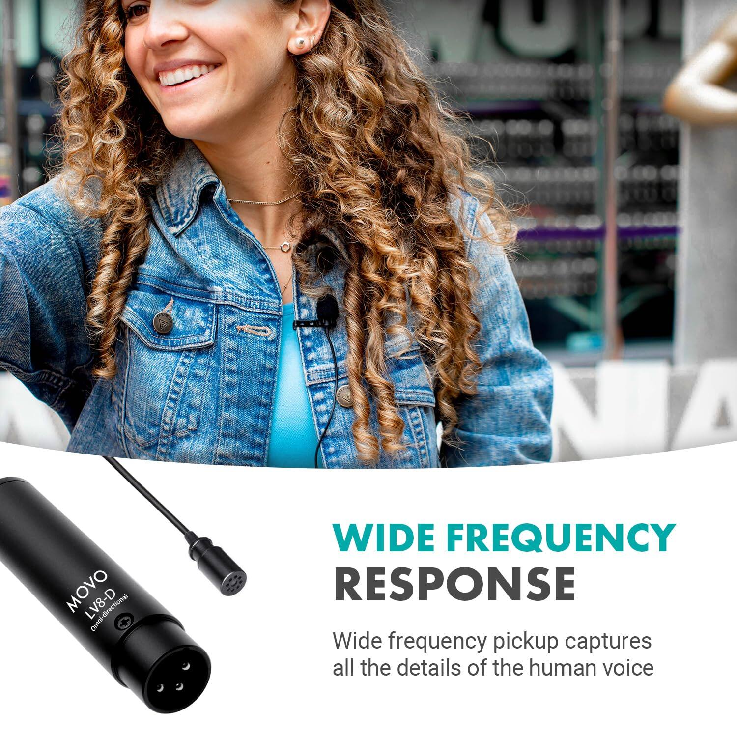 MOVO LV8-D Wide Frequency Response

Wide frequency pickup captures all the details of the human voice