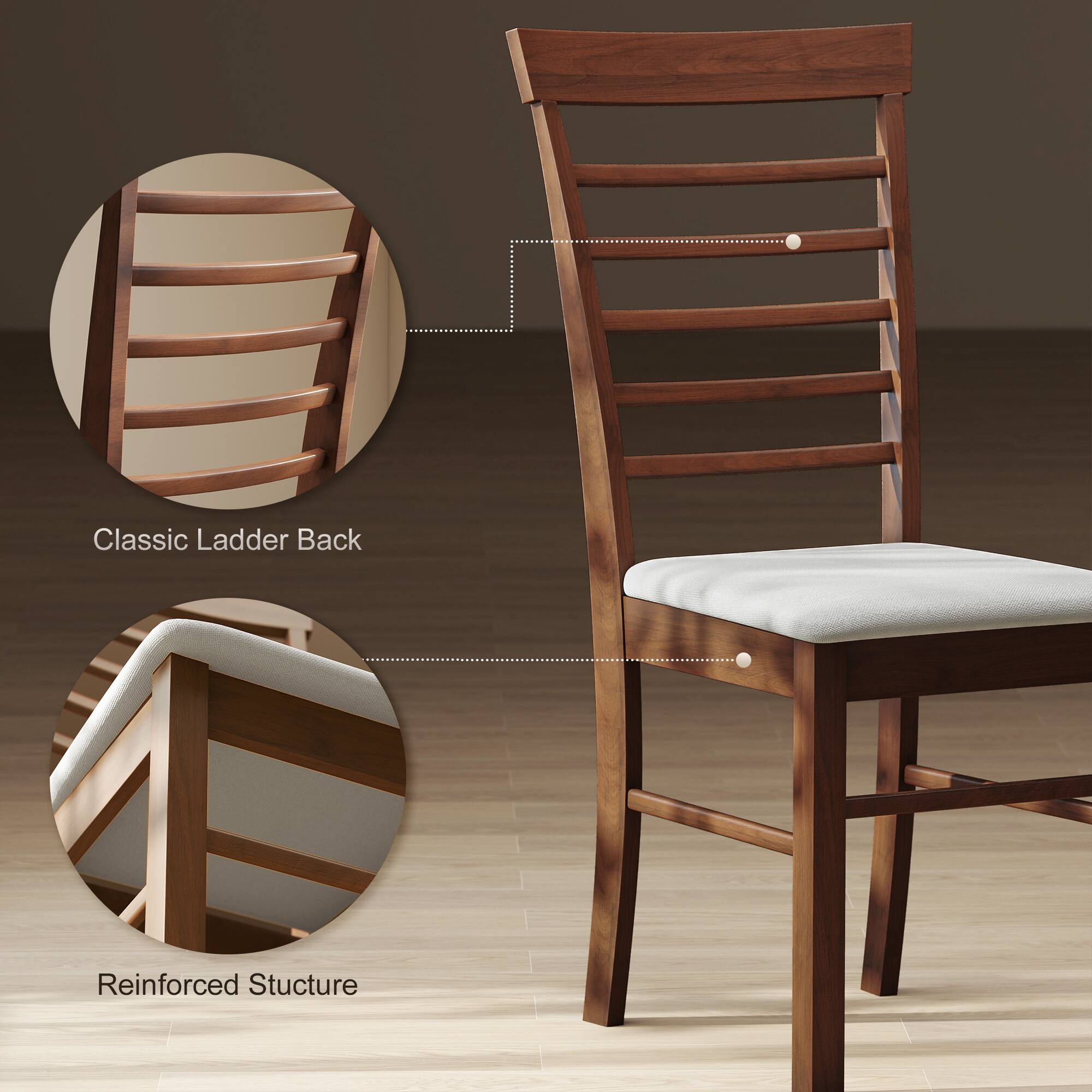 Classic Ladder Back  
Reinforced Structure