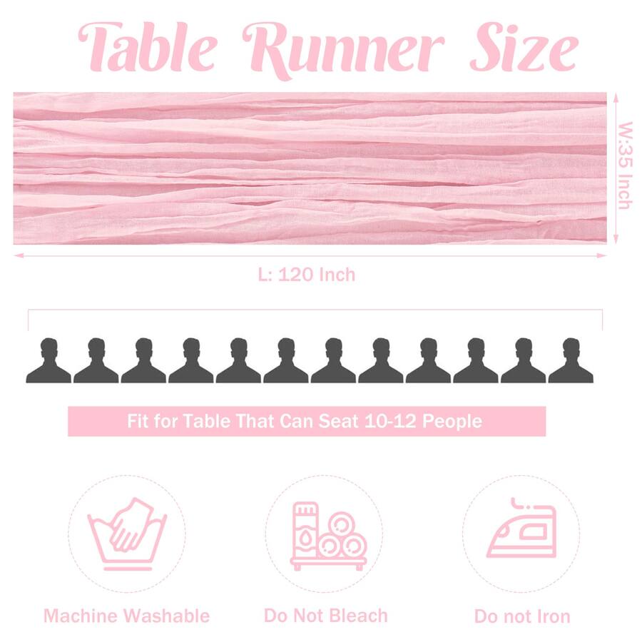 Dapper Styles Cheesecloth Table Runner Boho Gauze Fabric Rustic Sheer ...