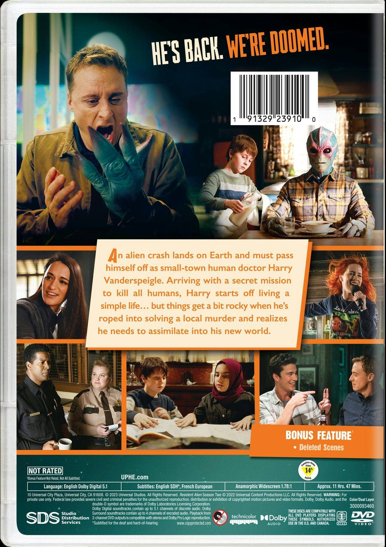 Back. Resident Alien: Season Two (Box Set) [DVD].