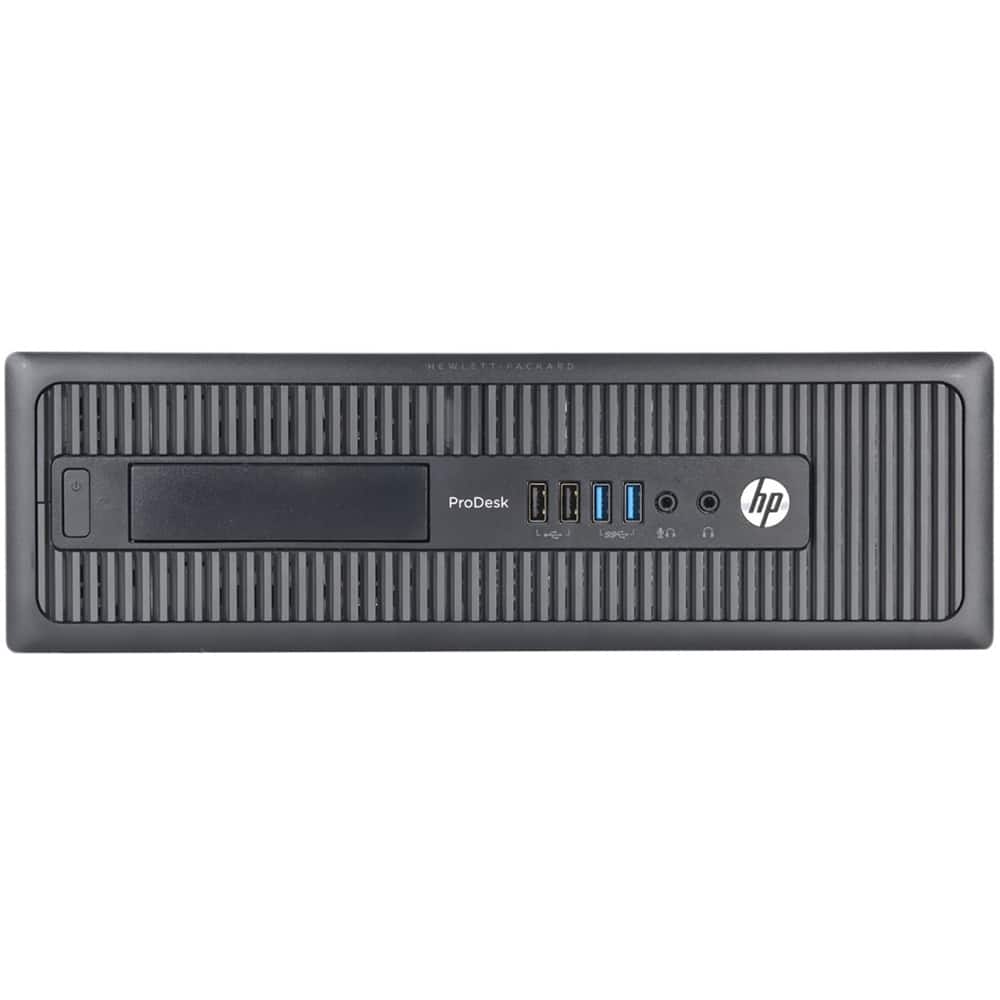 Front. HP - Refurbished ProDesk 600 G1 Desktop - Intel Core i7-4770 - 16GB Memory - 2TB HDD - Black.