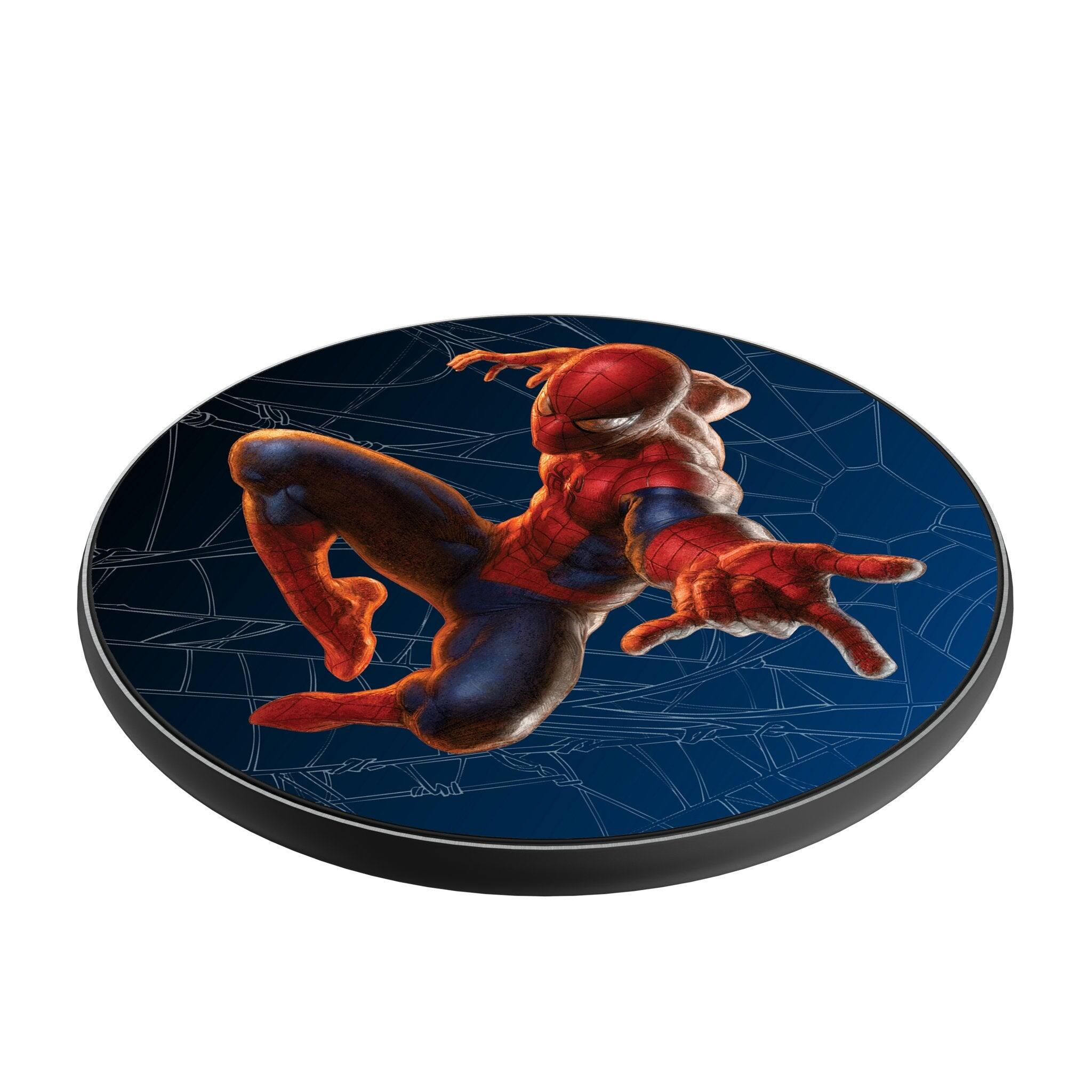 Angle. Keyscaper - Marvel MechLine 15-Watt Wireless Charger - Spider-Man.