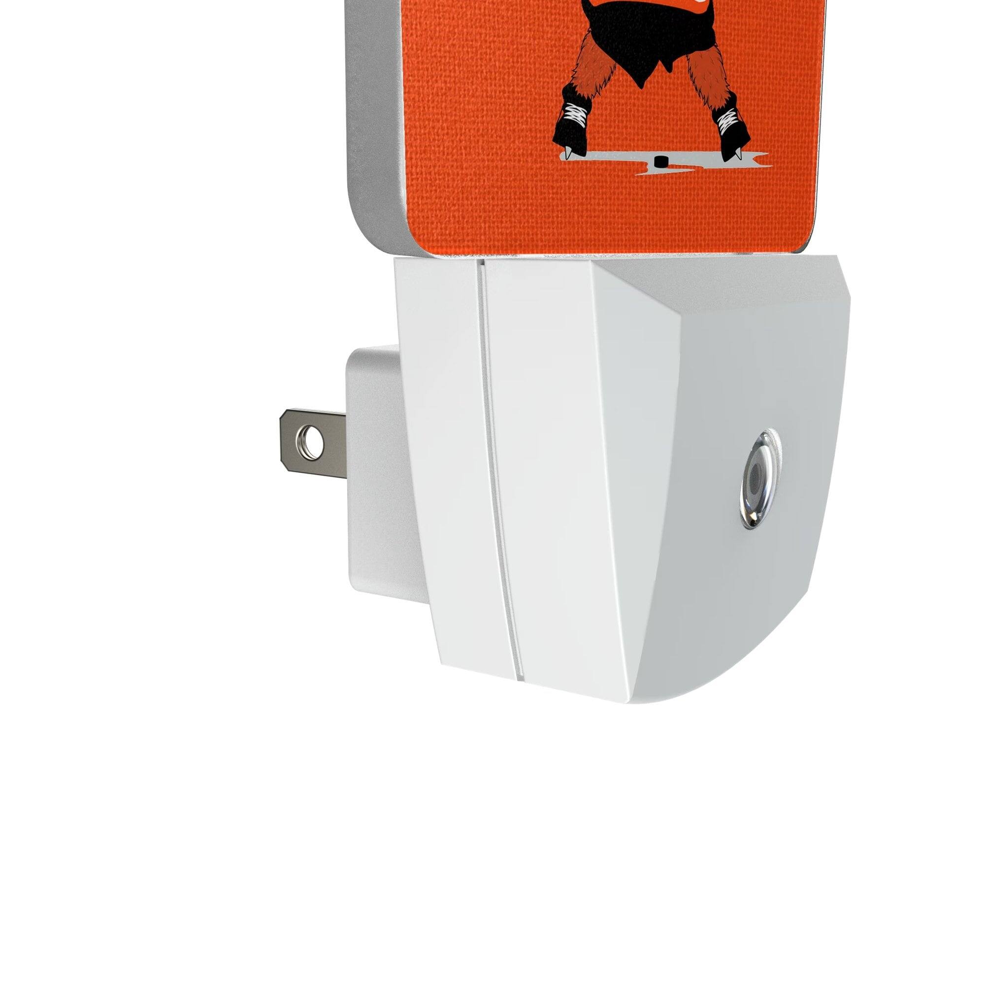 Alt View 2. Keyscaper - Philadelphia Flyers 2-Pack Solid Design Mascot Nightlight Set - White.