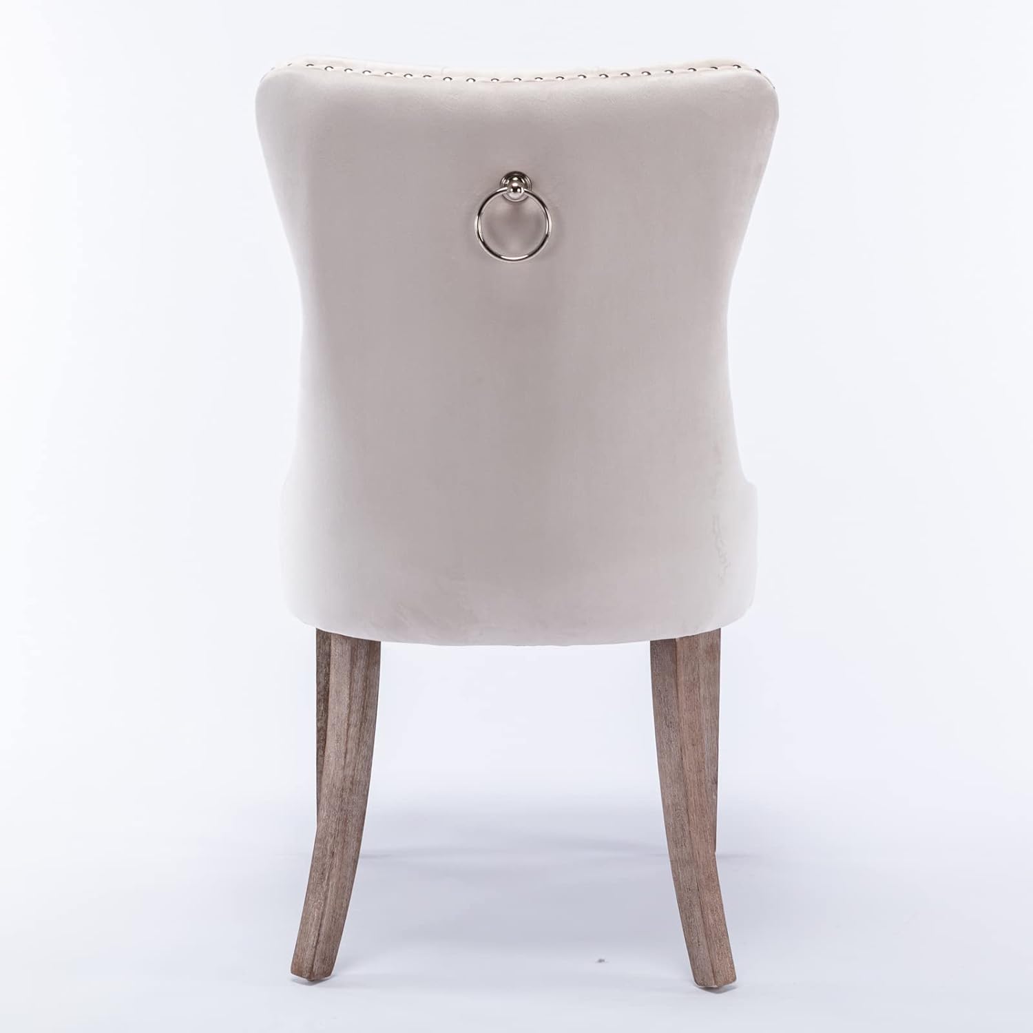 Alt View 5. Trinkets Crazed - Velvet Dining Chairs Set of 2, Upholstered High-end Tufted Dining Room Chair with Wood Legs Nailhead Trim for Kitchen - beige.