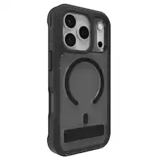 Front. ZAGG - Rainier Snap with Kickstand for Apple iPhone 17 Pro - Smoke Black.
