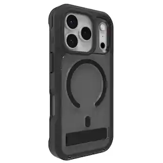 Front. ZAGG - Rainier Snap with Kickstand for Apple iPhone 17 Pro - Smoke Black.