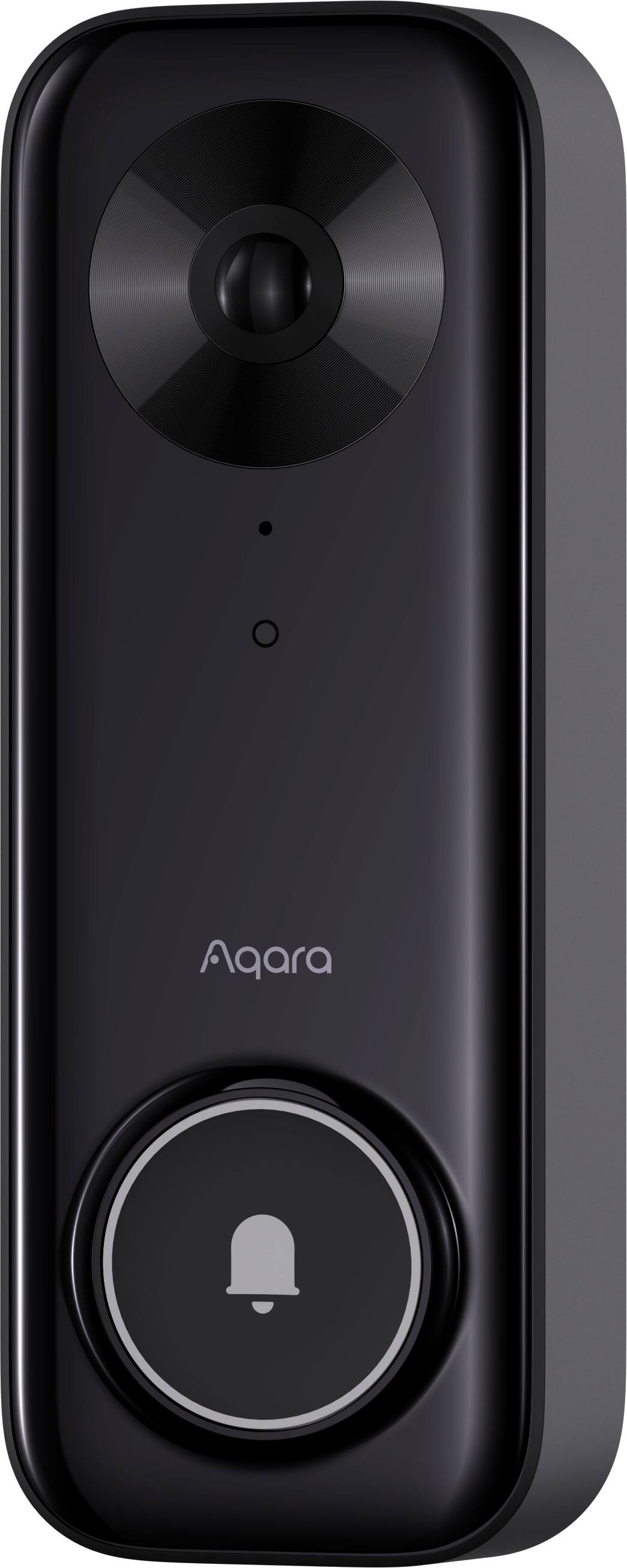 Left. Aqara - G400 Select 24V Hardwired 2K 1536 x 1536 Res Wi-Fi Video Doorbell, Head-to-Toe View, Surface Install - No Subscription - Black.