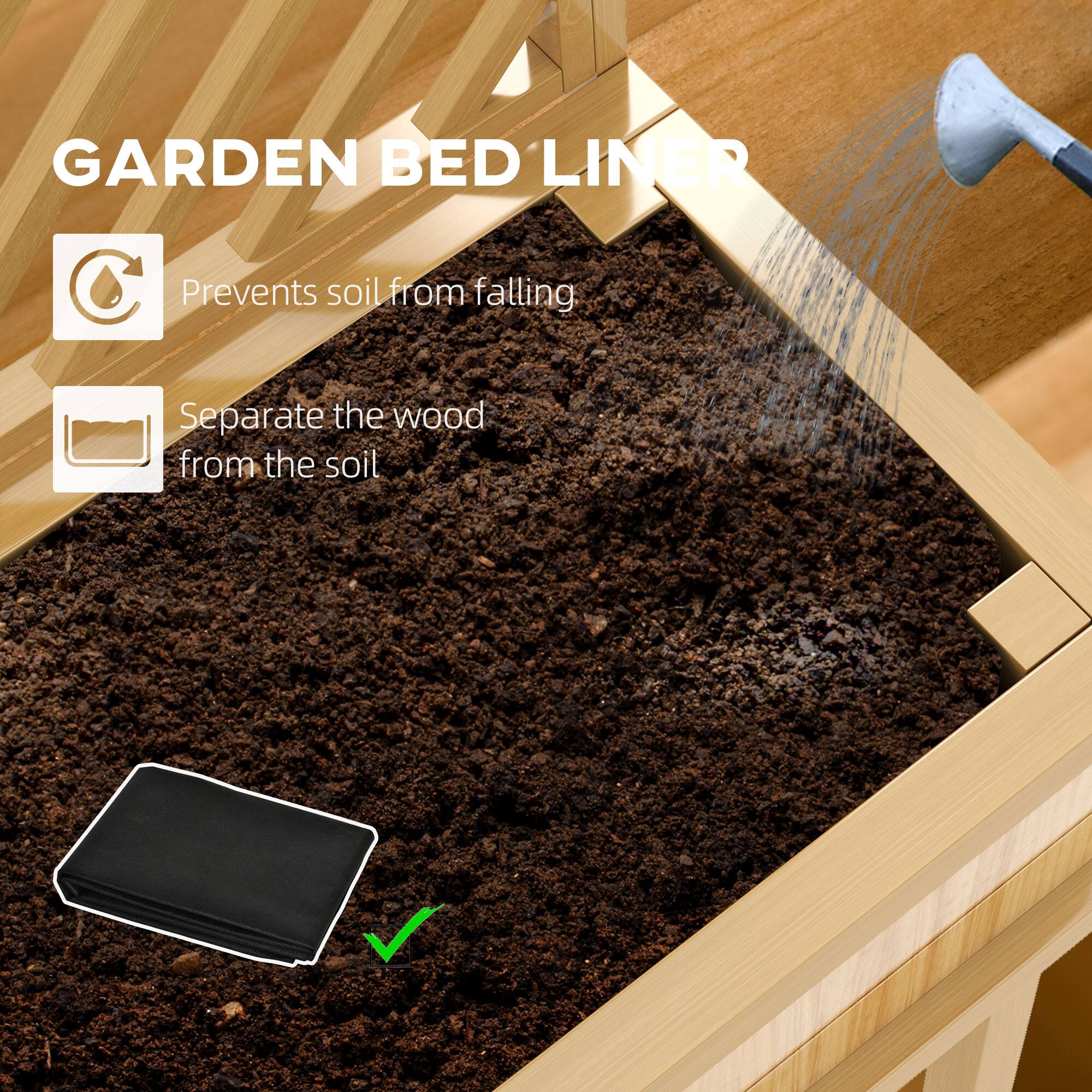 GARDEN BED LINER

- Prevents soil from falling
- Separate the wood from the soil