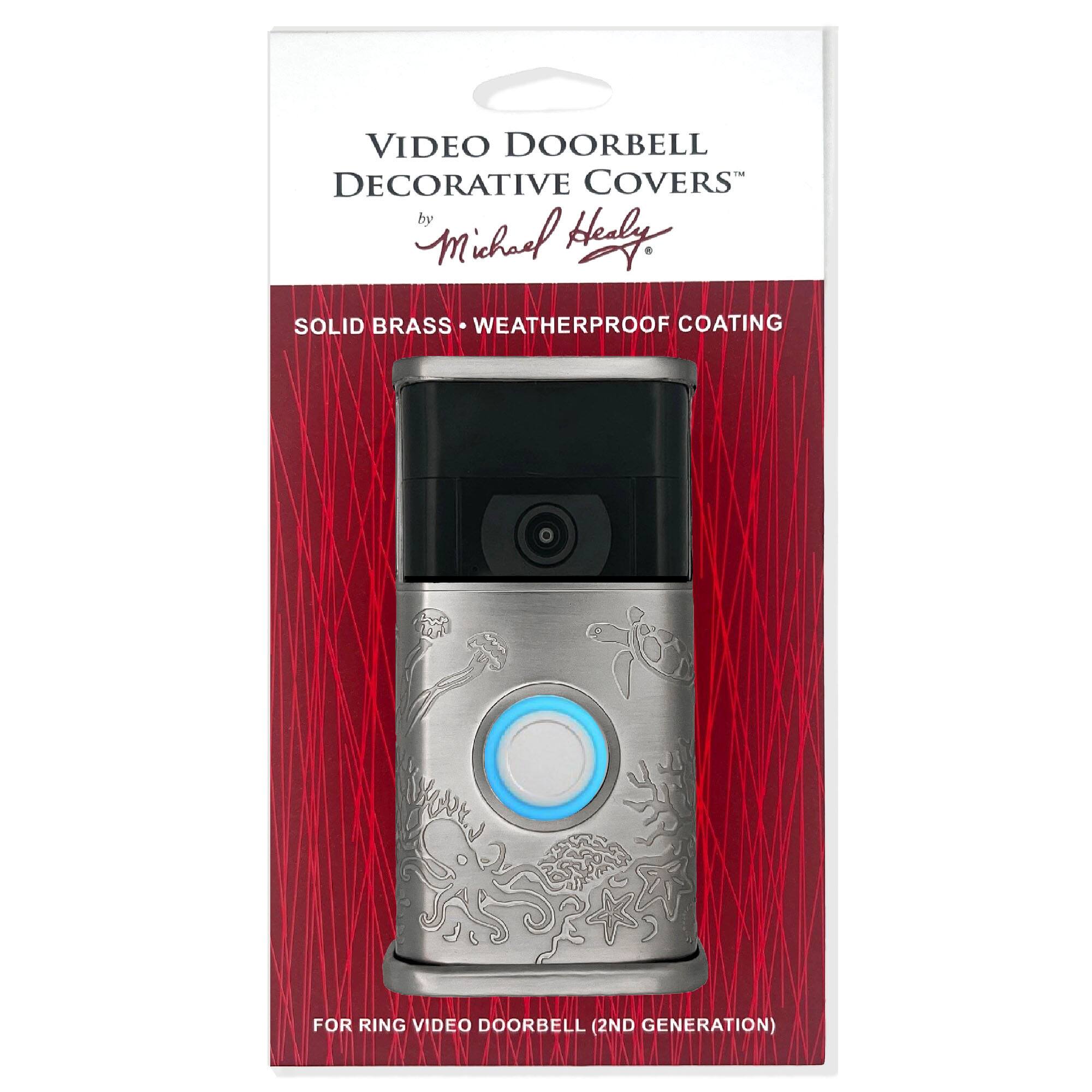 VIDEO DOORBELL DECORATIVE COVERS  
by Michael Healy  

SOLID BRASS • WEATHERPROOF COATING  

FOR RING VIDEO DOORBELL (2ND GENERATION)