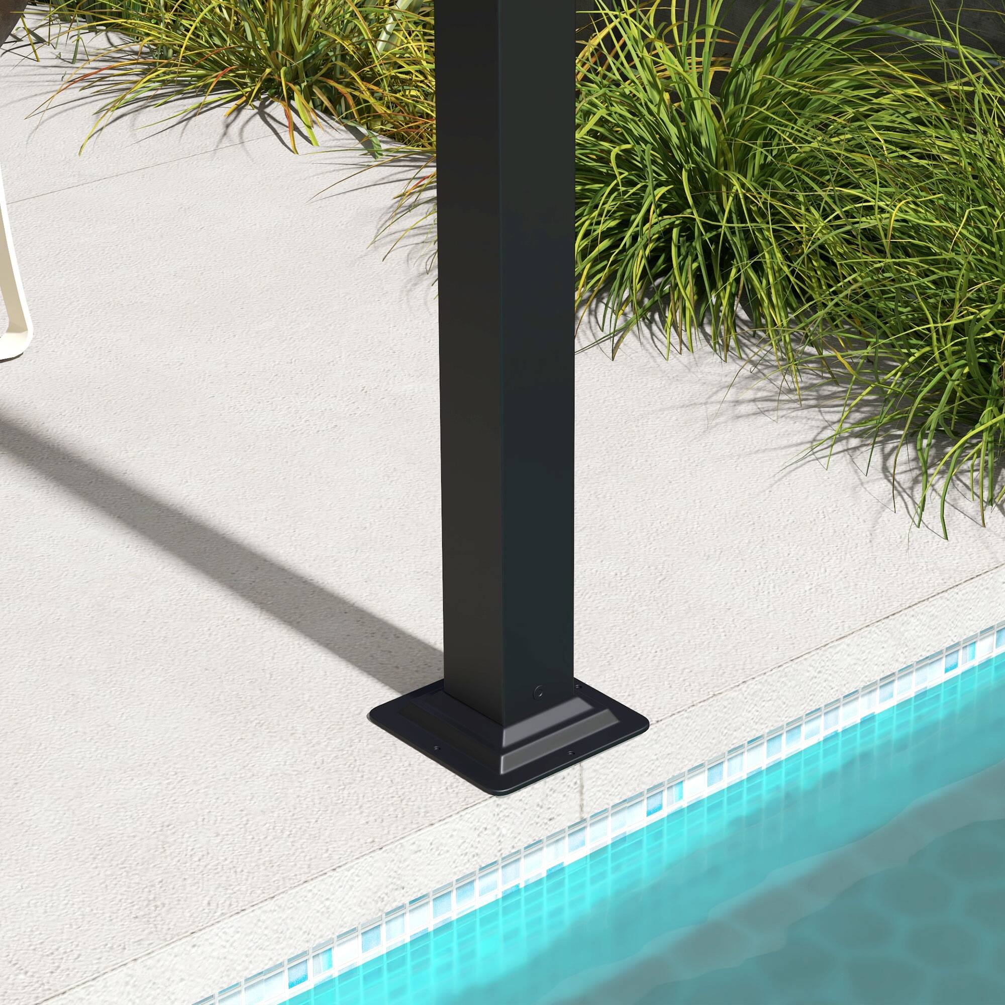 Alt View 5. Outsunny - 2 PCS 4 x 16ft Pergola Canopy Replacement, UV Protection Pergola Shade Cover, Easy to Install for 10 x 10ft - Light Gray.