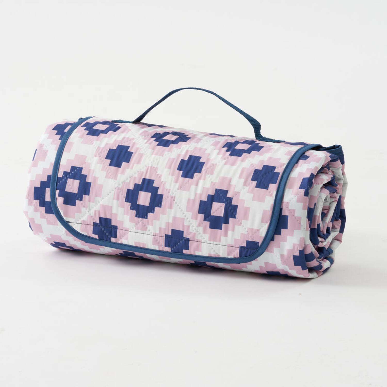 Angle. Adivo - Waterproof Outdoor Picnic Blanket - Ultrasonic Bonded Polyester, Camo Print - 200*200CM - Lavender.