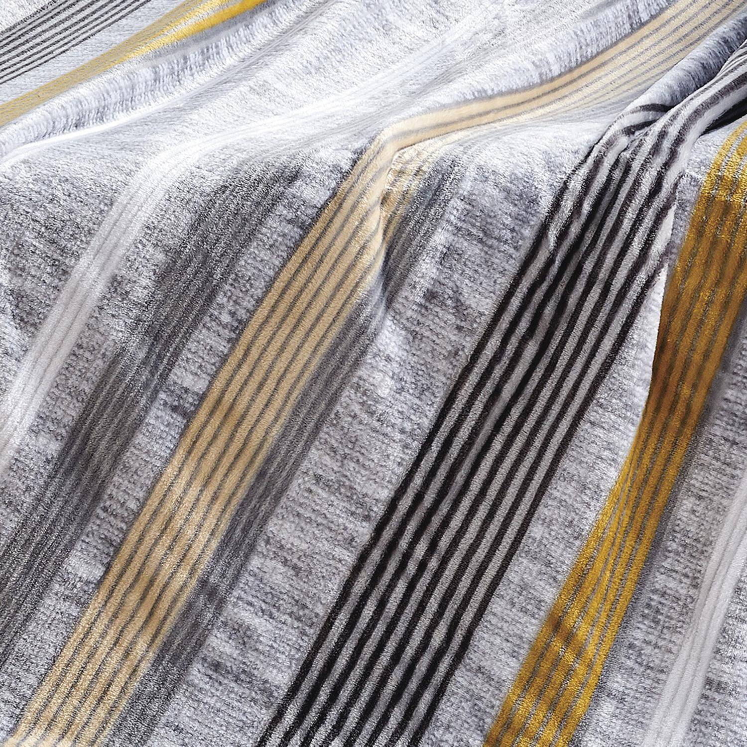 Alt View 3. Noble House - Plazatex Brea with Sherpa Plush Decorative All Season Plum Throw Blanket 50" x 60" Grey - Grey.