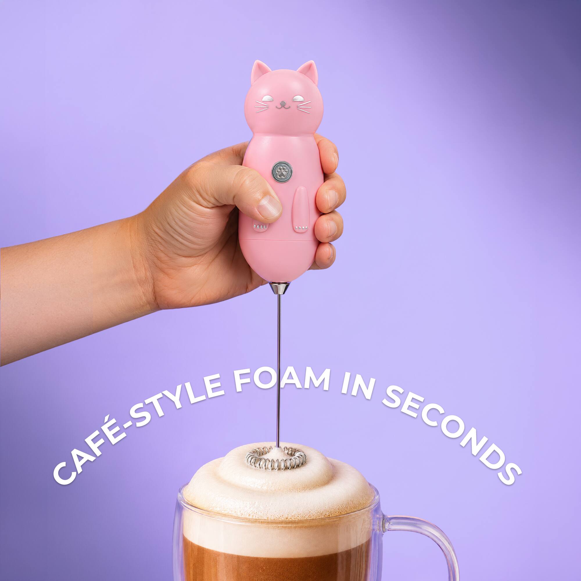 Café-style foam in seconds