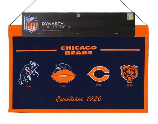 DYNASTY COLLECTION
GENUINE WOOL BLEND DECOR
CHICAGO BEARS
1940
1946
1974
1999
Established 1920