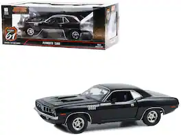 Plymouth Barracuda "John Wick: Chapter 4" (2023) Movie 1/18 Diecast Model Car by Highway 61 - Black