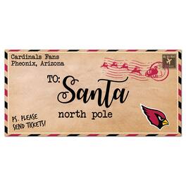 Fan Creations - Arizona Cardinals 6'' x 12'' Letter to Santa Sign - Multicolor