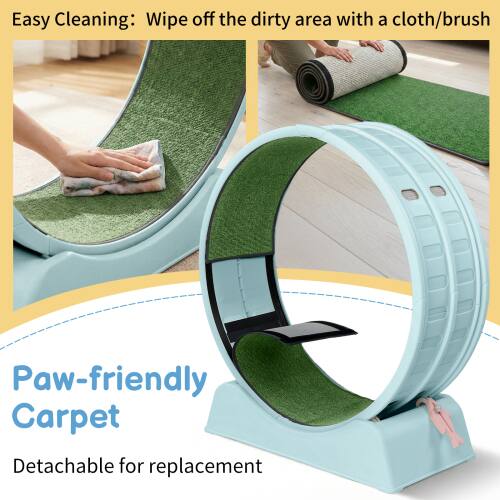 Easy Cleaning: Wipe off the dirty area with a cloth/brush

Paw-friendly Carpet
Detachable for replacement