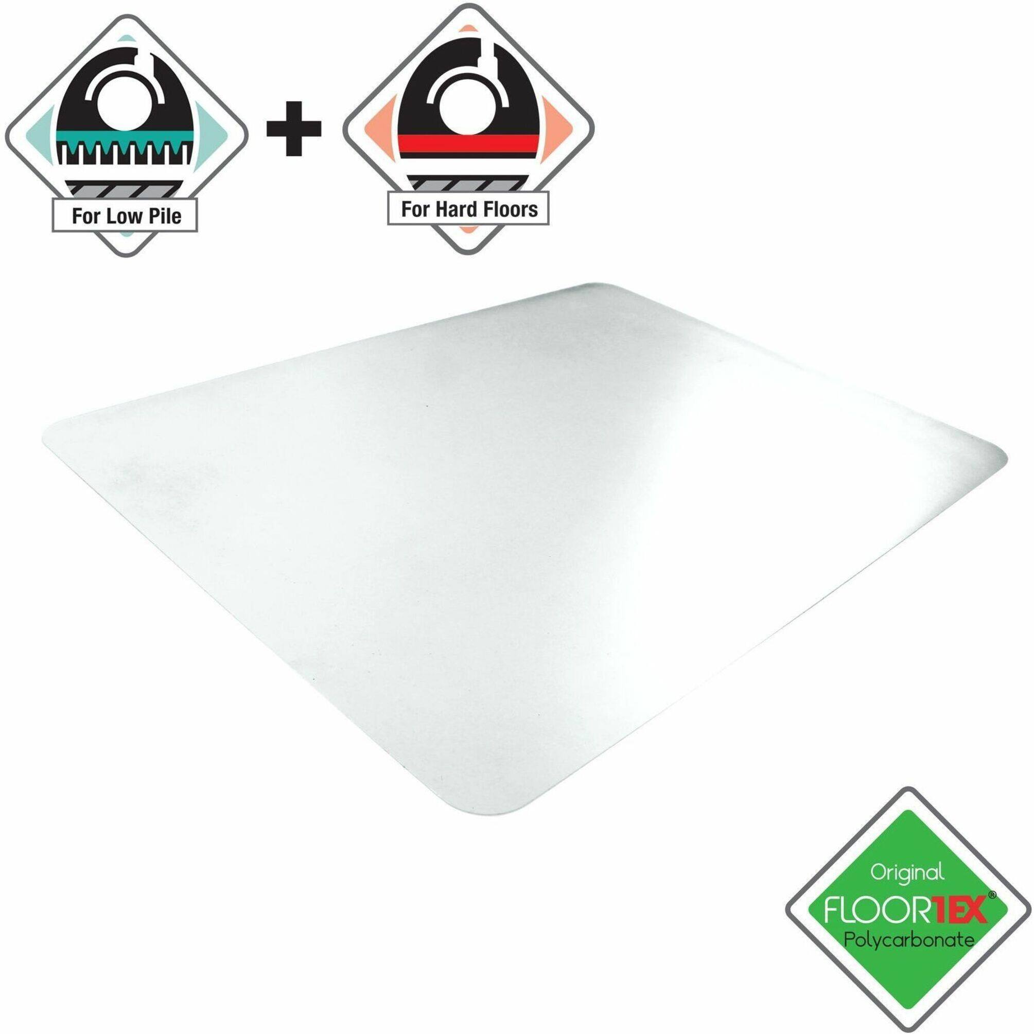 Alt View 17. Floortex - Cleartex Unomat Anti-Slip Rectangular Chair Mat Hard Floors and Carpet Tiles - 48'' x 53'' - Clear.