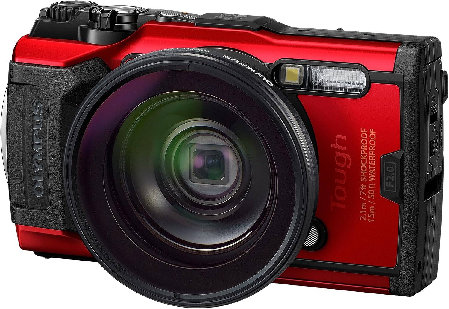 OLYMPUS  
OLYMPUS  
Tough SHOCKPROOF WATERPROOF 7ft 50ft / 2.1m 15m  
F2.0