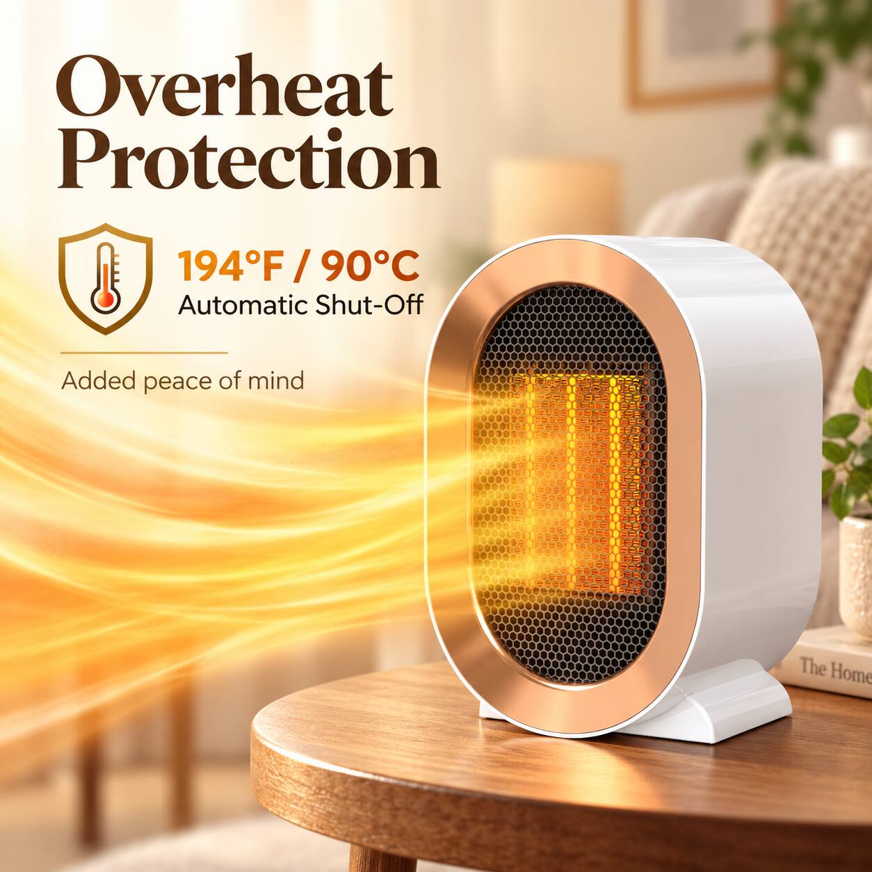 Overheat Protection  
194°F / 90°C Automatic Shut-Off  
Added peace of mind