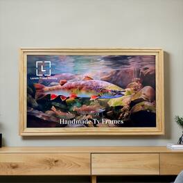LAREDO FRAME FACTORY - 65 inch Hisense Canvas TV Frame, Canvas TV by Hisense - NATURAL WOOD