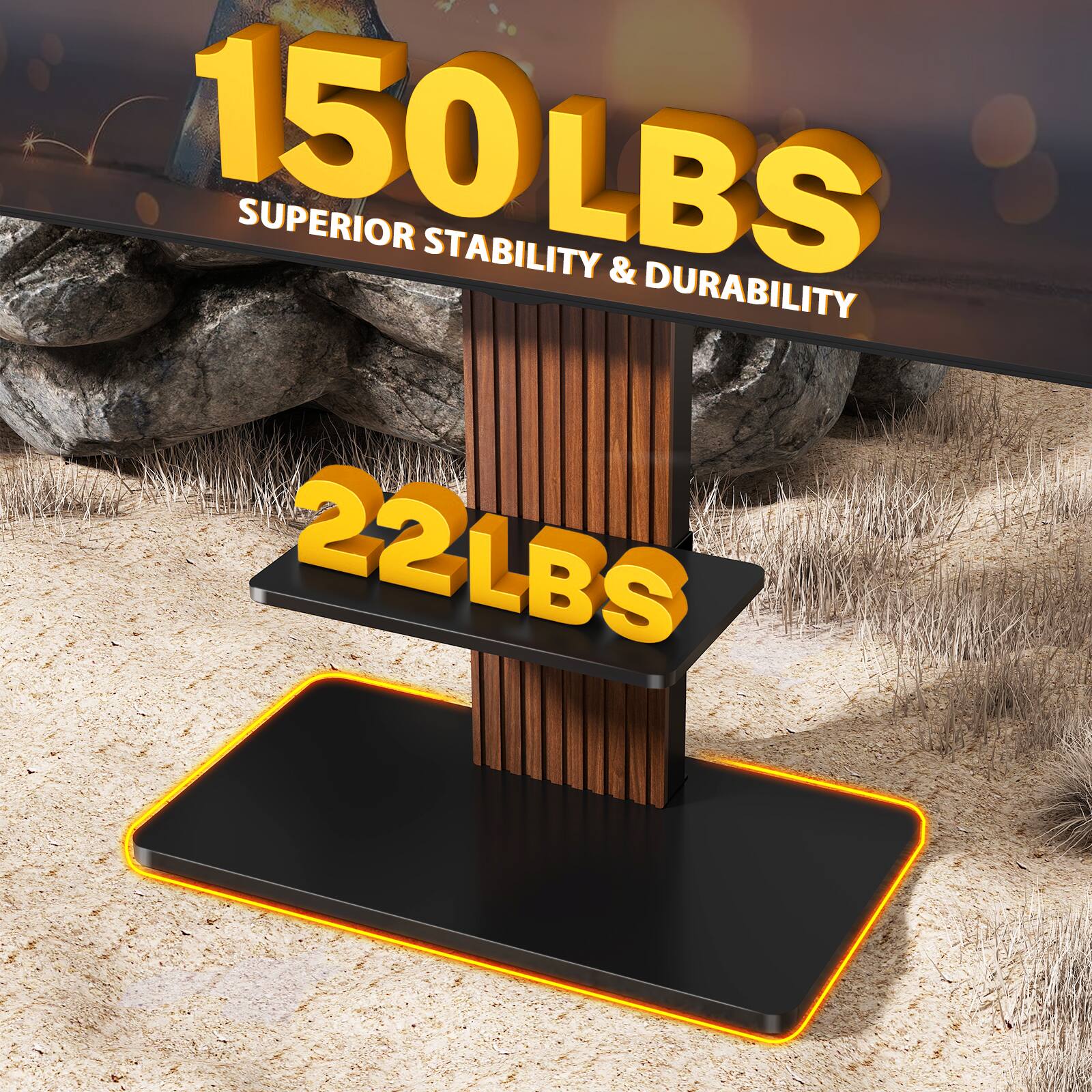 150LBS SUPERIOR STABILITY & DURABILITY  
22LBS