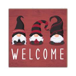 Fan Creations - Arkansas Razorbacks 10'' x 10'' Welcome Gnomes Sign - Multicolor