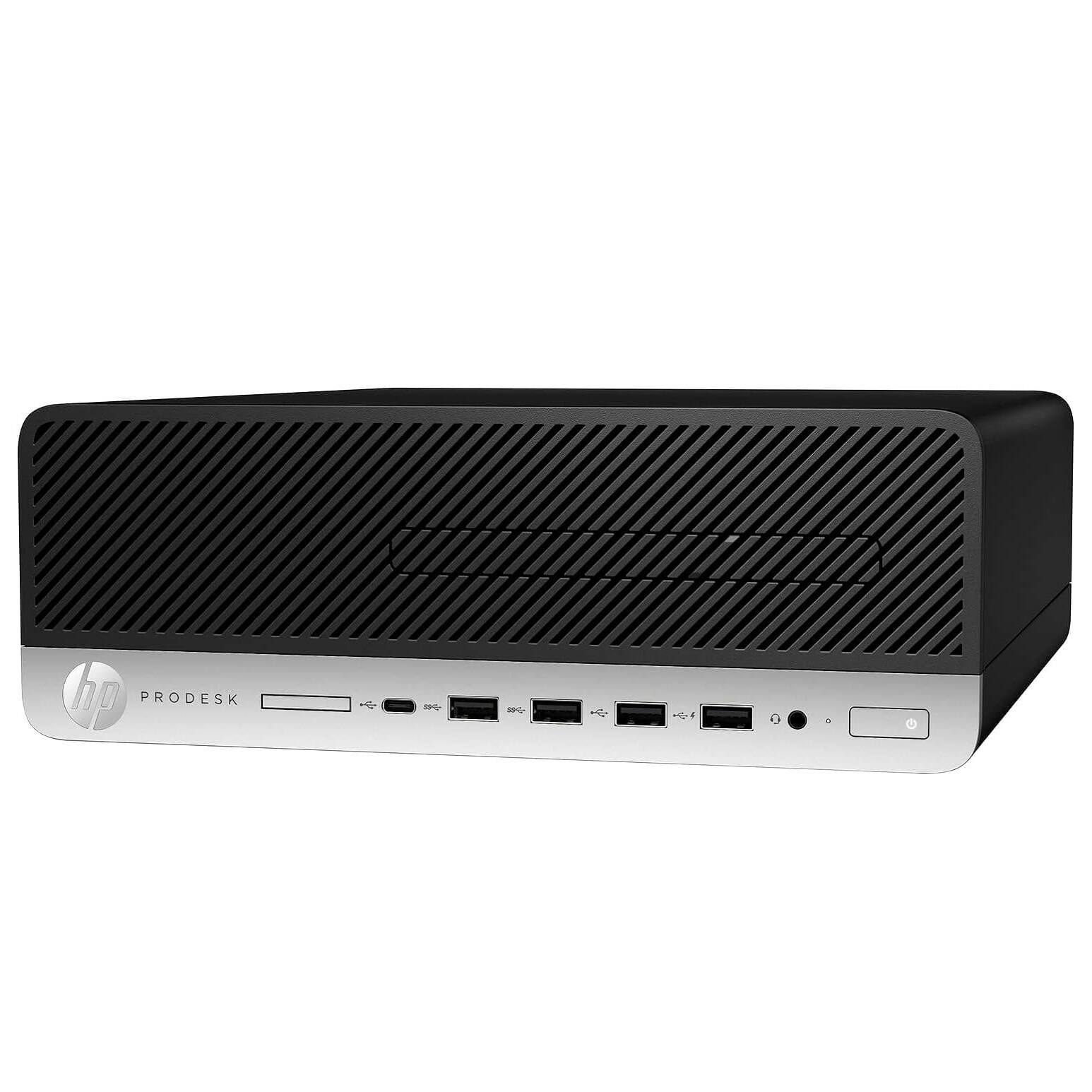 Alt View 2. HP - HP ProDesk 600G5 SFF Desktop PC, Intel Core I5-9500 up to 4.4GHz, 32GB DDR4 RAM, 1TB SSD, WiFi, Keyboard&Mouse, Win11PRO - Black.