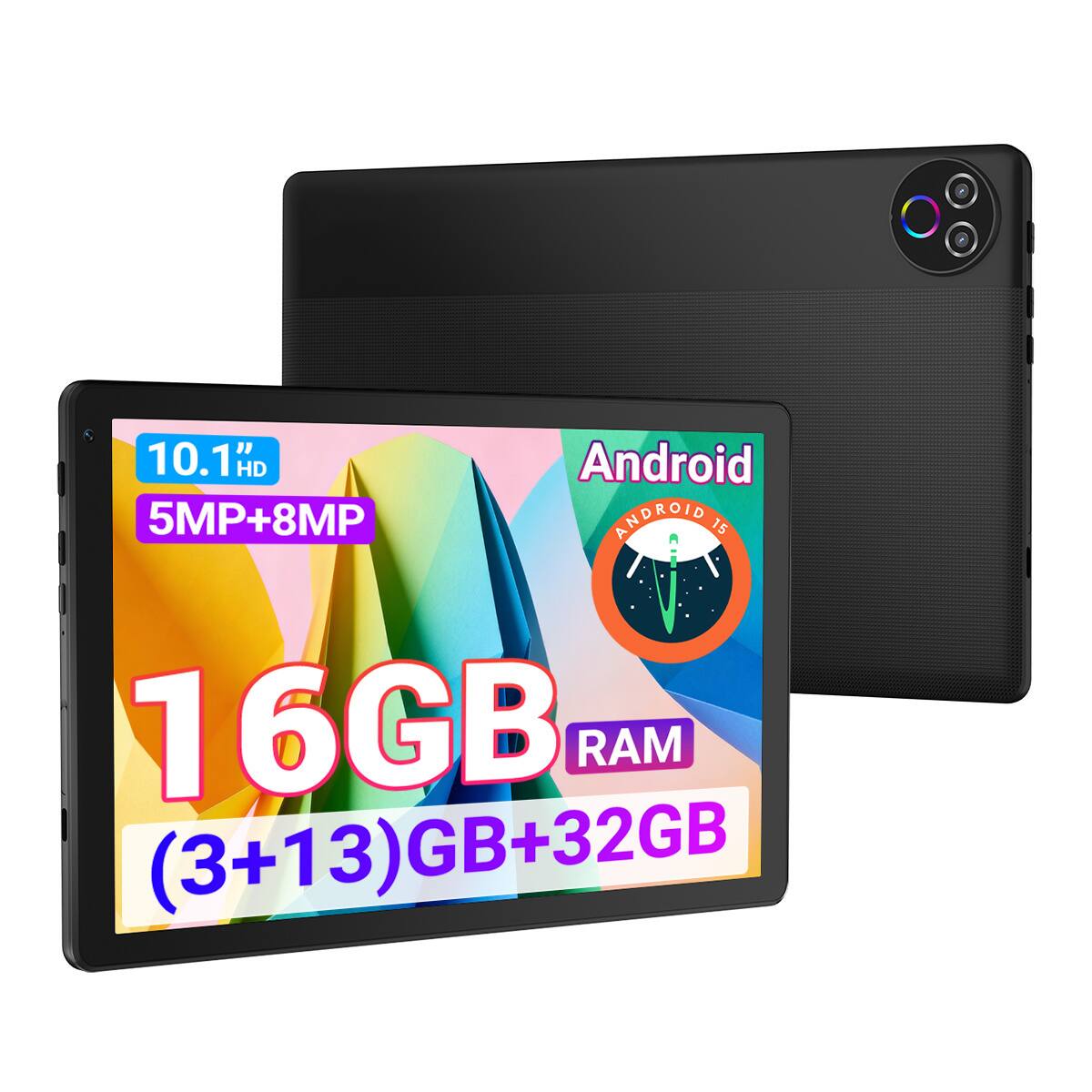 10.1" HD 5MP+8MP Android 15 16GB RAM (3+13)GB+32GB