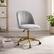 Alt View 18. Linon Home Décor - Andrea Plush Velvet Fabric Rolling Desk Chair - Gray.