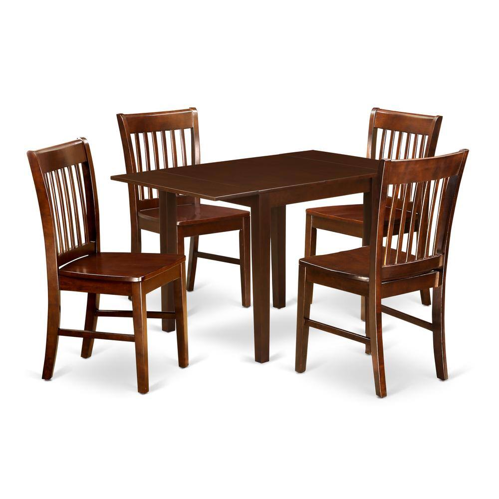 Left. East West Furniture - Dining Room Set Mahogany - Brown.