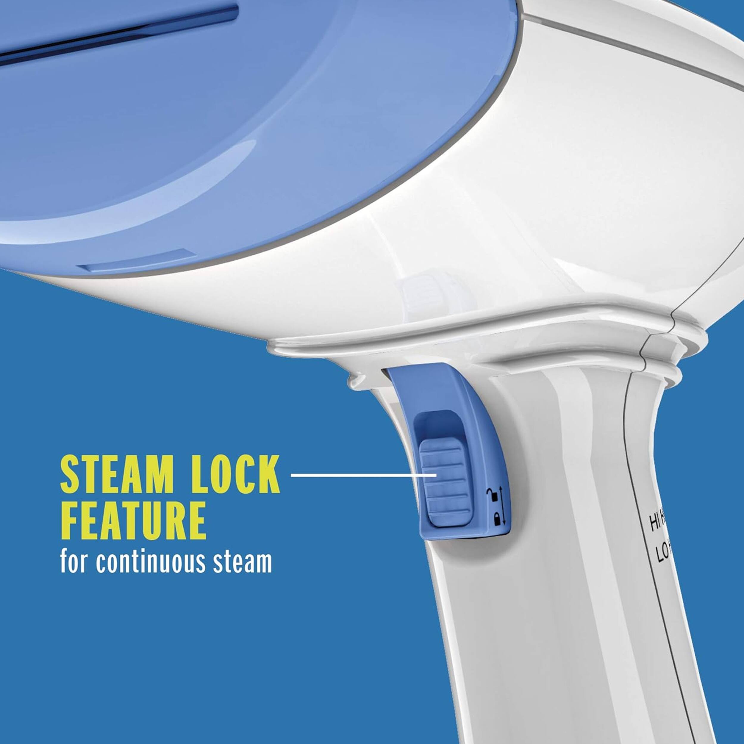 STEAM LOCK FEATURE for continuous steam HI LO