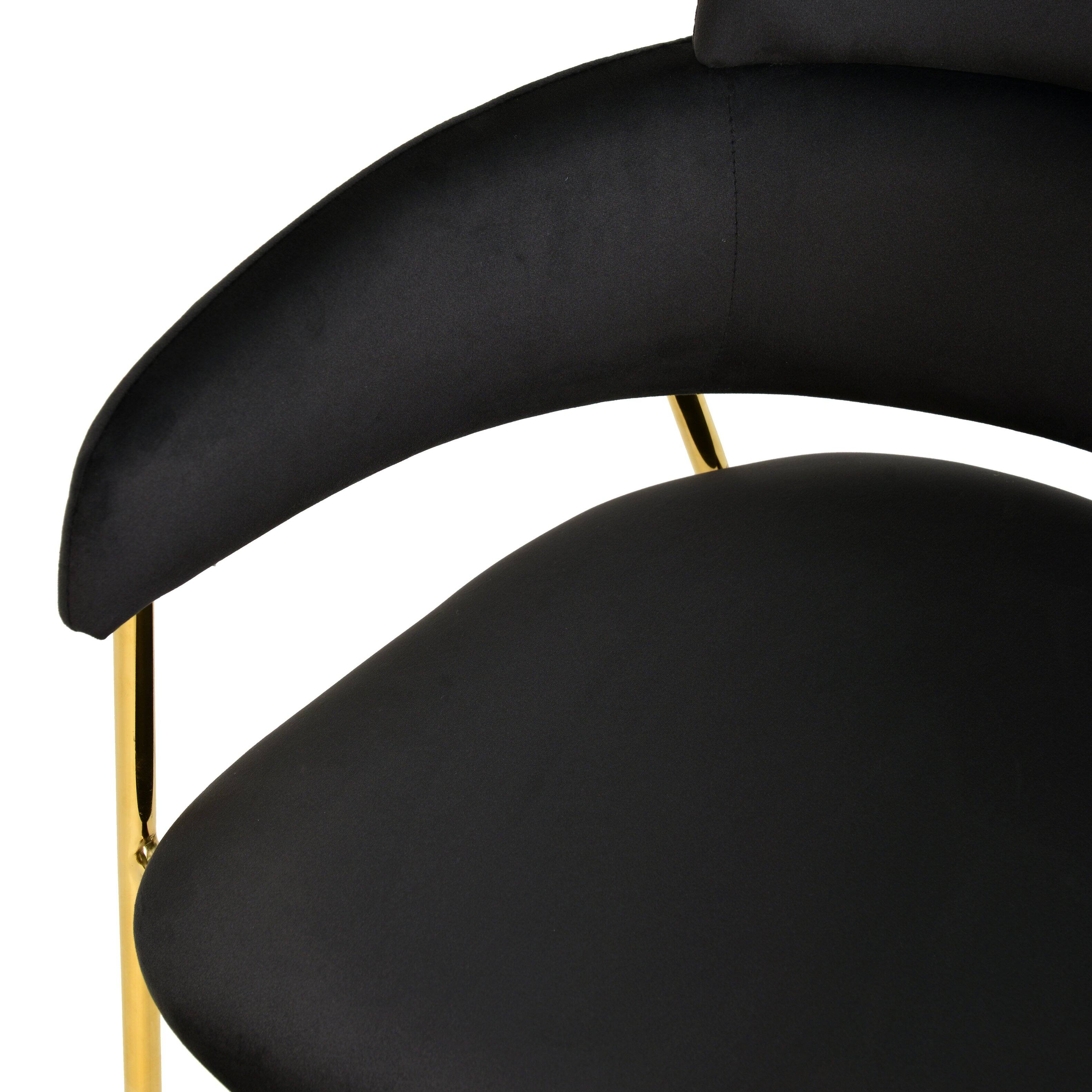 Alt View 5. LeisureMod - Axis 4-PCS Elegant Dining Chair with Sturdy Stainless Steel Frame & Protective Floor Glides - Black.